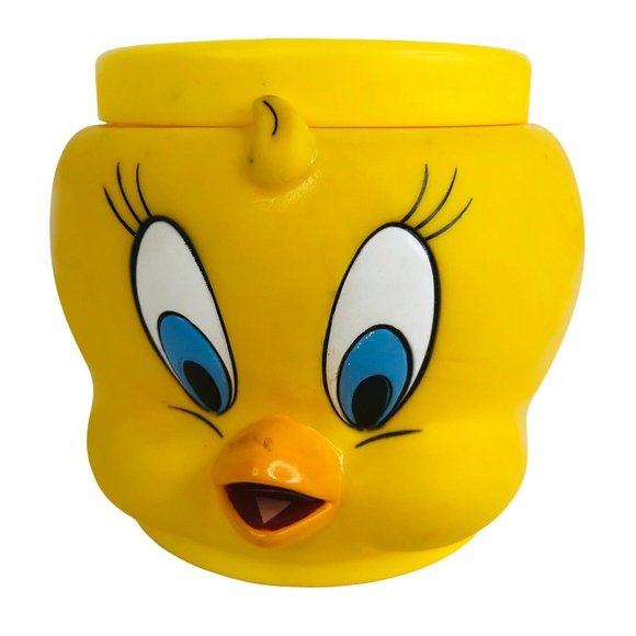 Tweety Bird Mug Looney Tunes Hard Plastic Promotional Partners Coffee Cup 3D VTG - Picture 1 of 8